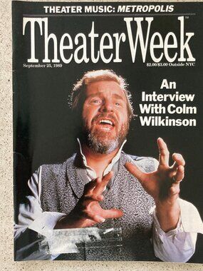 Colm Wilkinson The Phantom to Toronto Theater Week Magazine Sept 25 1989 Residue